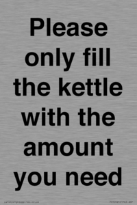 Please only fill the kettle with the amount you need